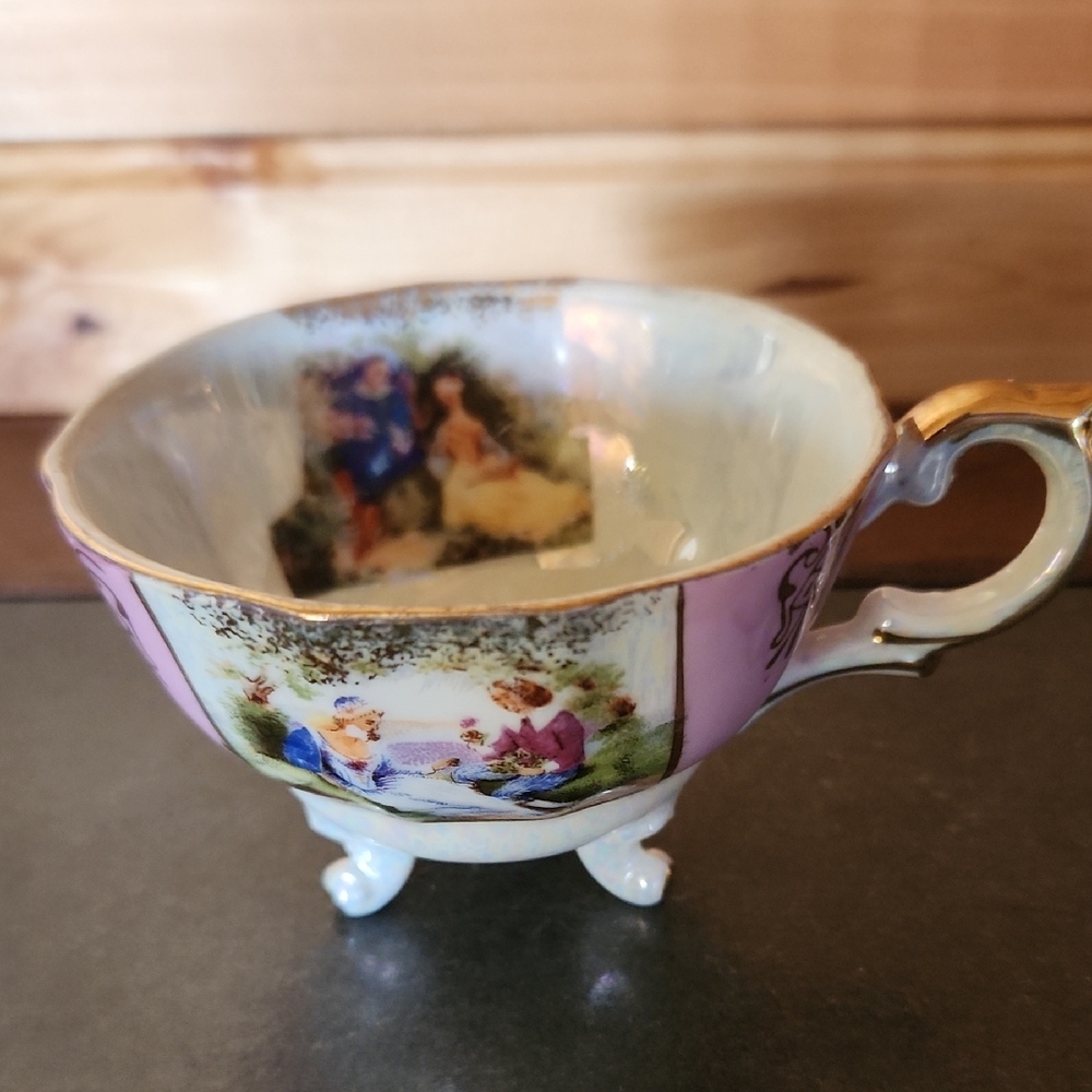 Source Unknown Pink and Gold Decorative Teacup